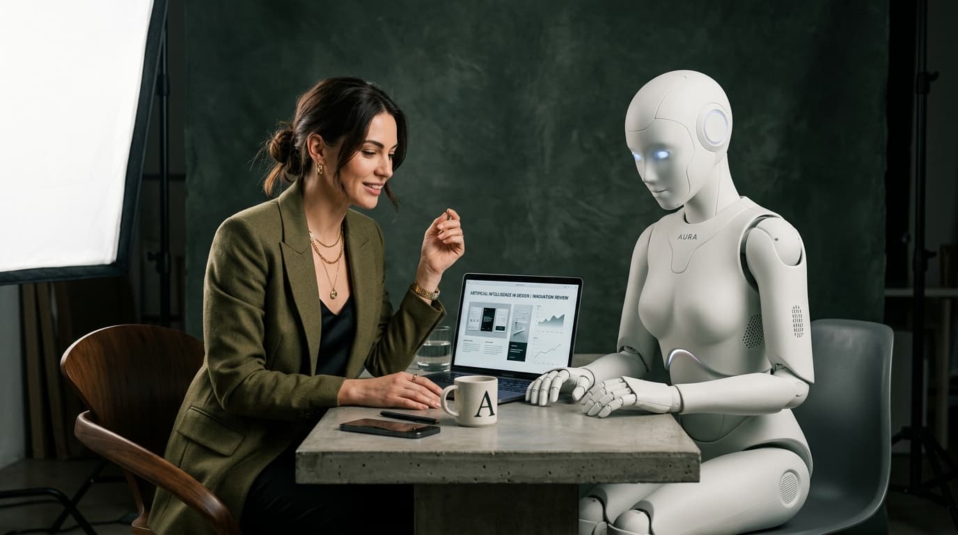 Human professional collaborating with humanoid robot